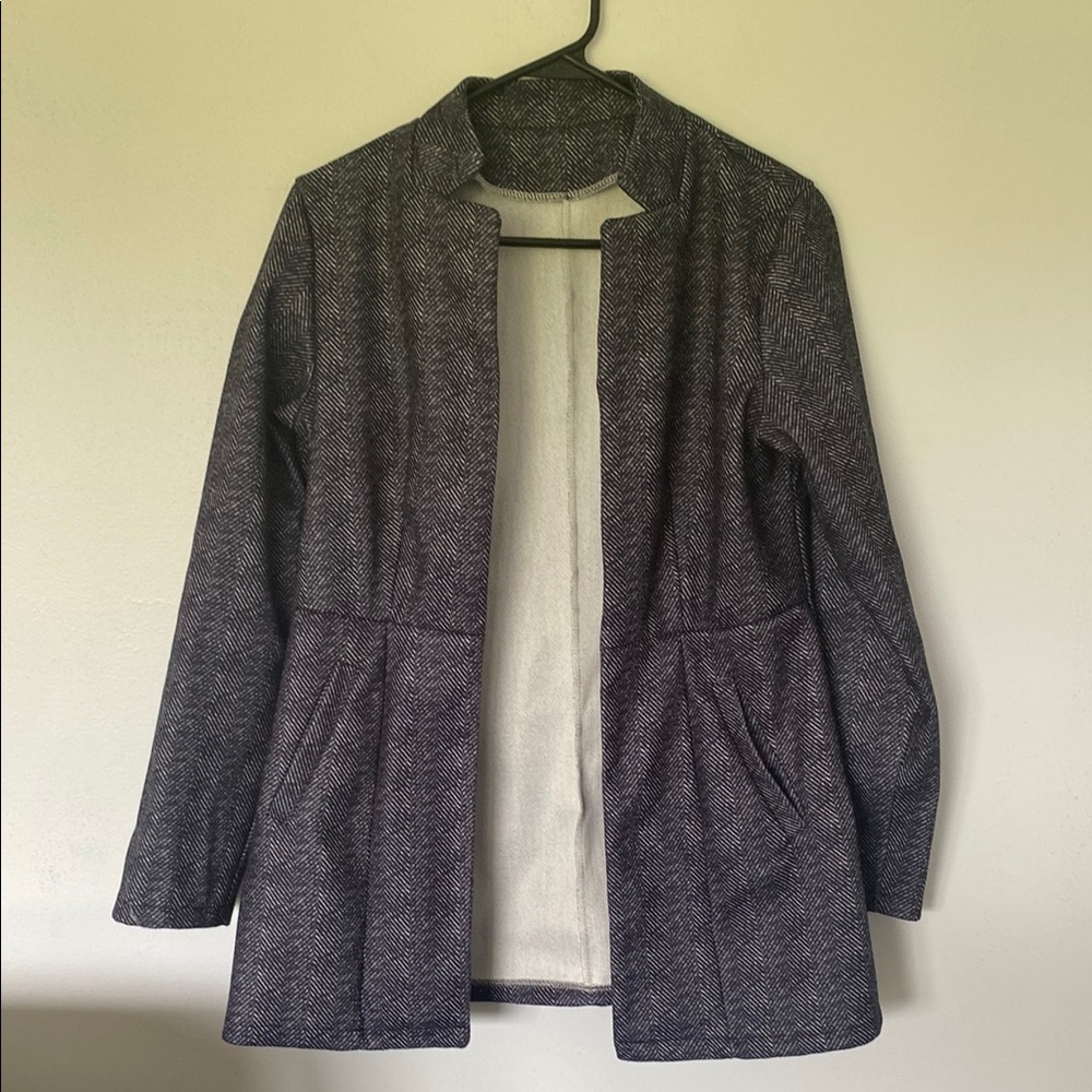 Blue/gray  Open Front Blazer